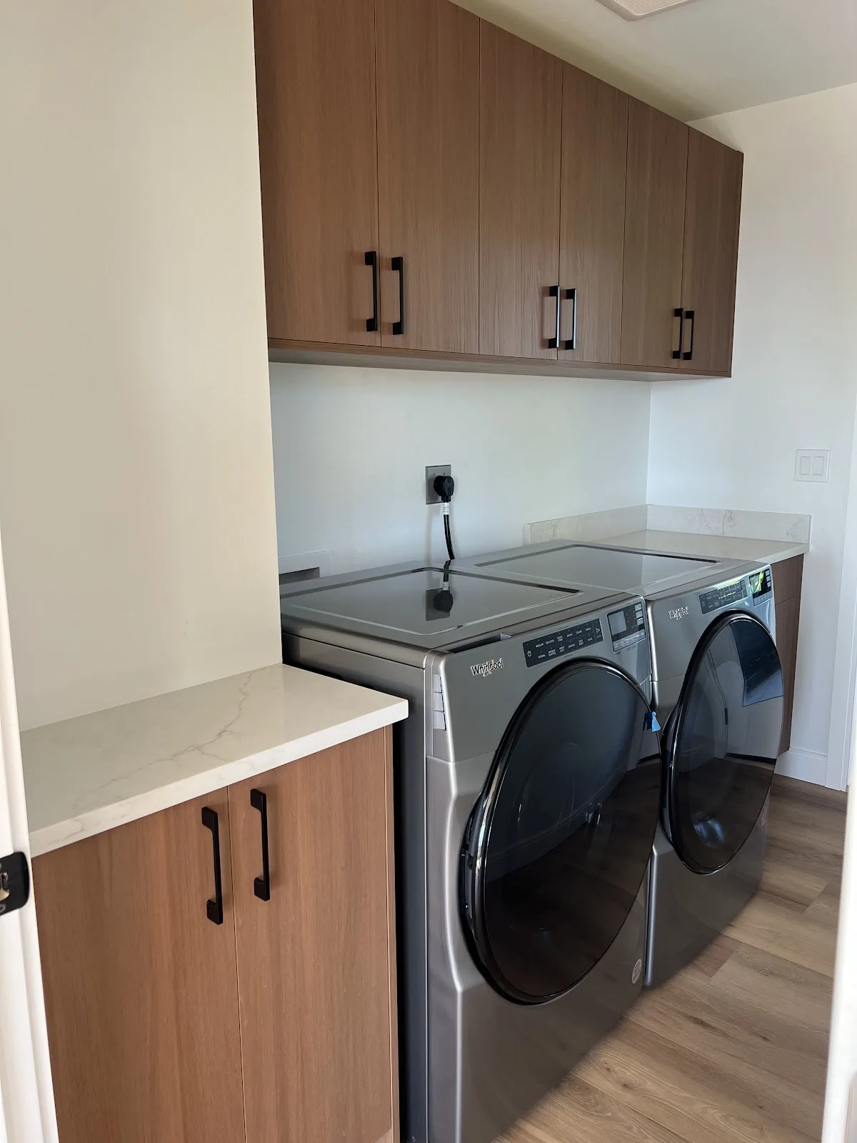 Bellingham rental kitchen, bath and laundry refresh with wood cabinetry and quartz counters in Bellingham, WA — Living By Design (2)