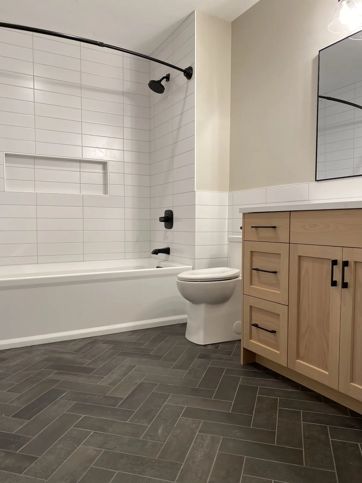 New-construction home in Bellingham with tile floors and tub-shower tile — Living By Design (7)